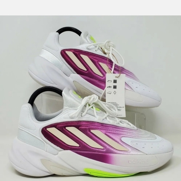 Adidas Originals Women’s Size 5.5 Running Shoes White Purple Green H04267 New - Picture 1 of 11